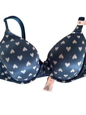 Victoria’s Secret Body by Victoria Bra 32DD NWT Perfect Coverage Blue Heart